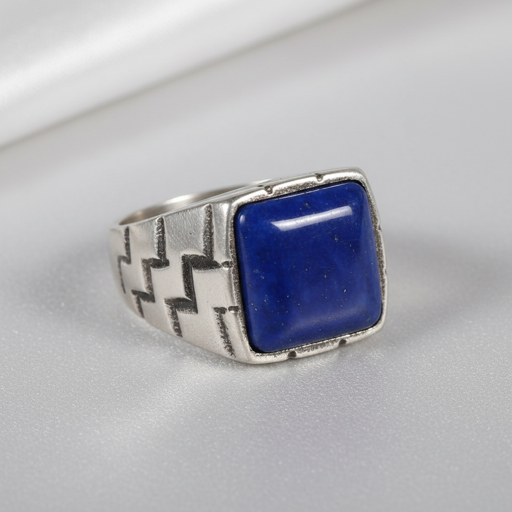 Vector Hammered Signet Ring